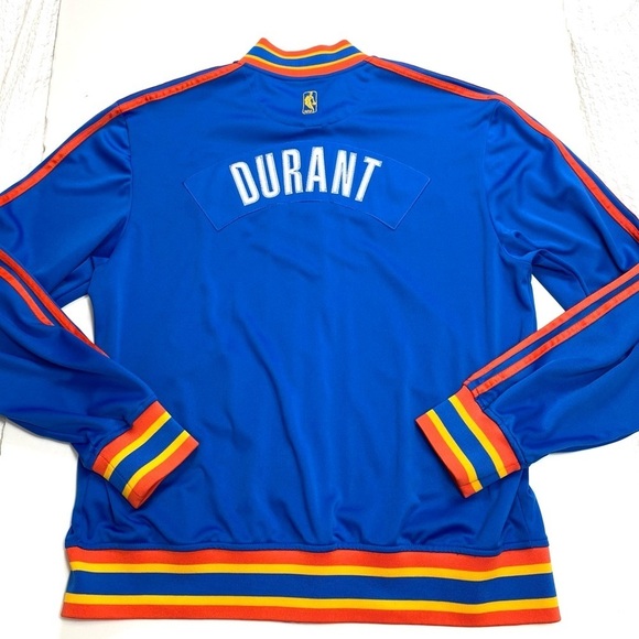 Adidas Rare Oklahoma City Thunder NBA Kevin Durant Zip up Sweat Track Jacket - Picture 2 of 9